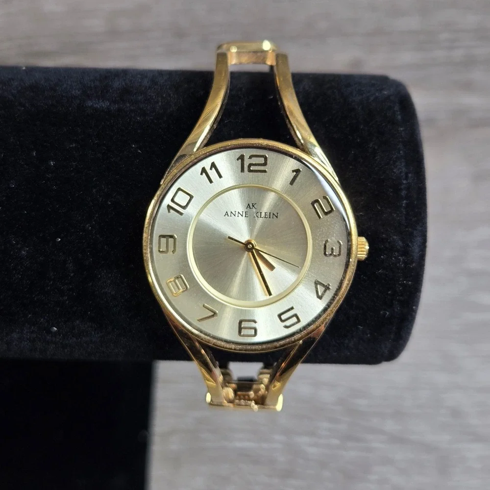 Anne Klein AK Gold Tone Bangle Watch Women's 6in Model 10-5736